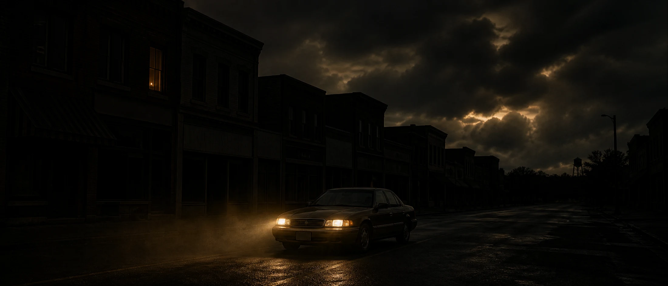 Post-apocalyptic hero scene